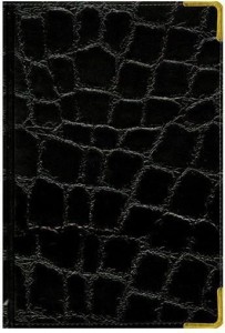Ежедневник недатир A5 эксмо лин.кожзам тон.зол.нап.Grand croco.черный (4606086123914)