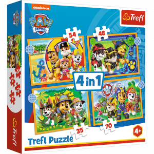 Trefl 34395 Puzzles 4in1 Holiday Paw Patrol Viacom PAW Patrol