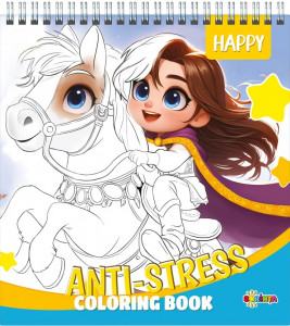 Anti-stress : coloring book. Happy
