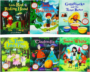 Childrens Classic Fairy Tales 6 Book Set (Cinderella Snow white Jack and beanstalk Goldilock and the three bear Little Red Riding Hood Snow White)