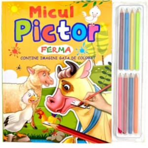 Micul pictor - ferma - Set 8 creioane