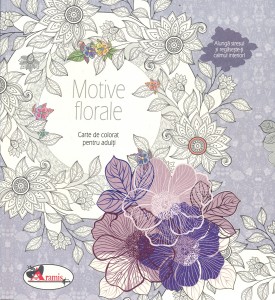 Motive florale- carte de colorat pentru adulti