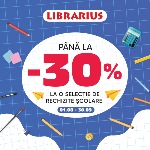 Reduceri la o selecție de rechizite școlare
