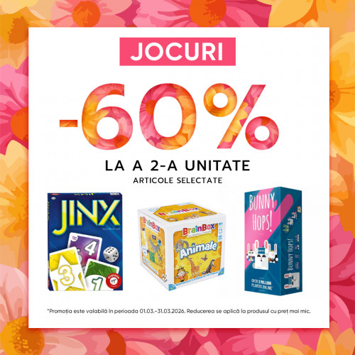 Selecție de jocuri de masă – 60% la a doua unitate!