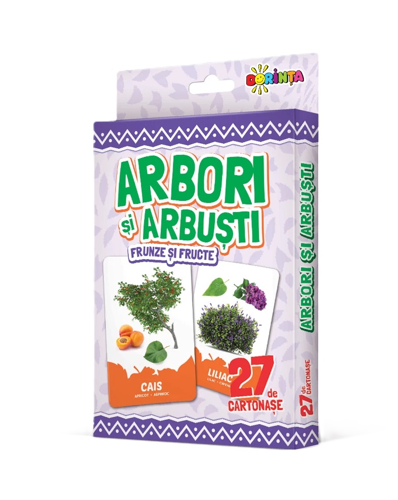 27 de cartonase. Arbori si arbusti frunze si fructe