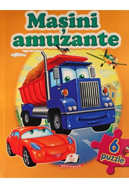 6 puzzle Masini amuzante