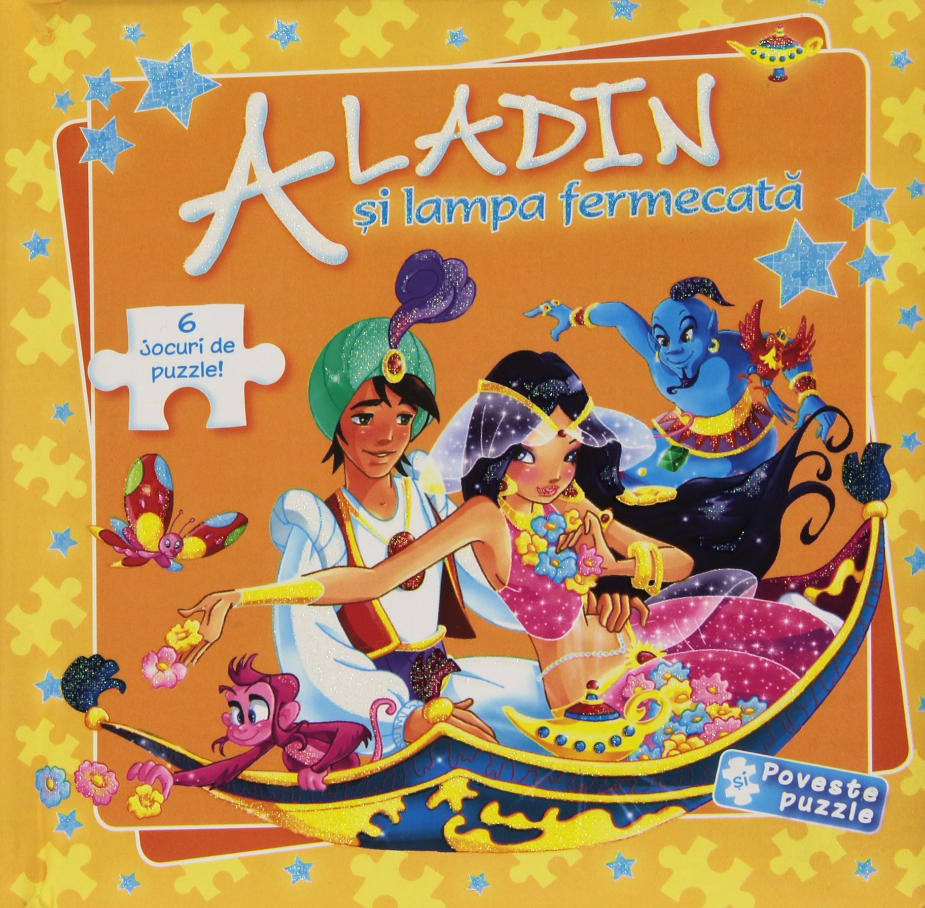 Aladin si lampa fermecata 6 jocuri de puzzle