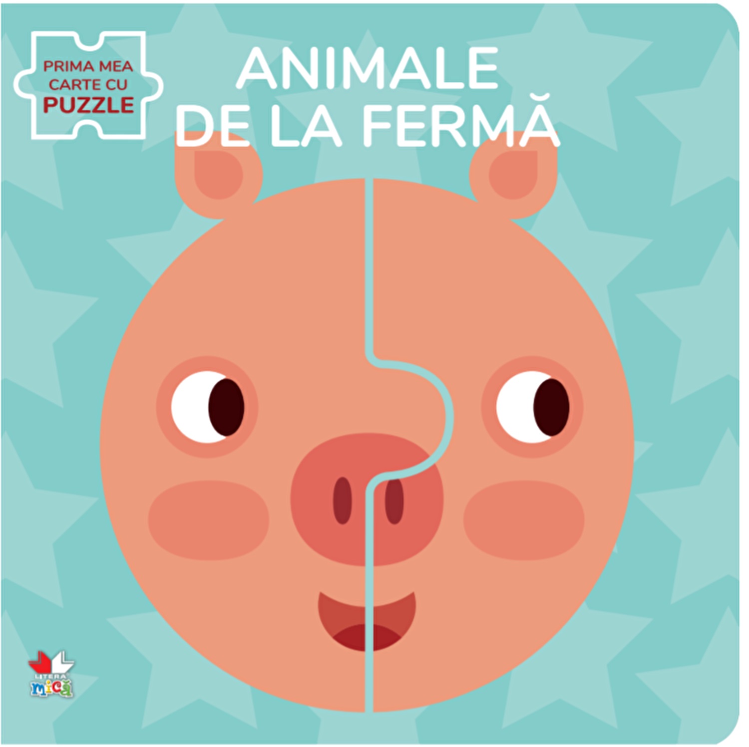 ANIMALE DE LA FERMA. Prima mea carte cu puzzle