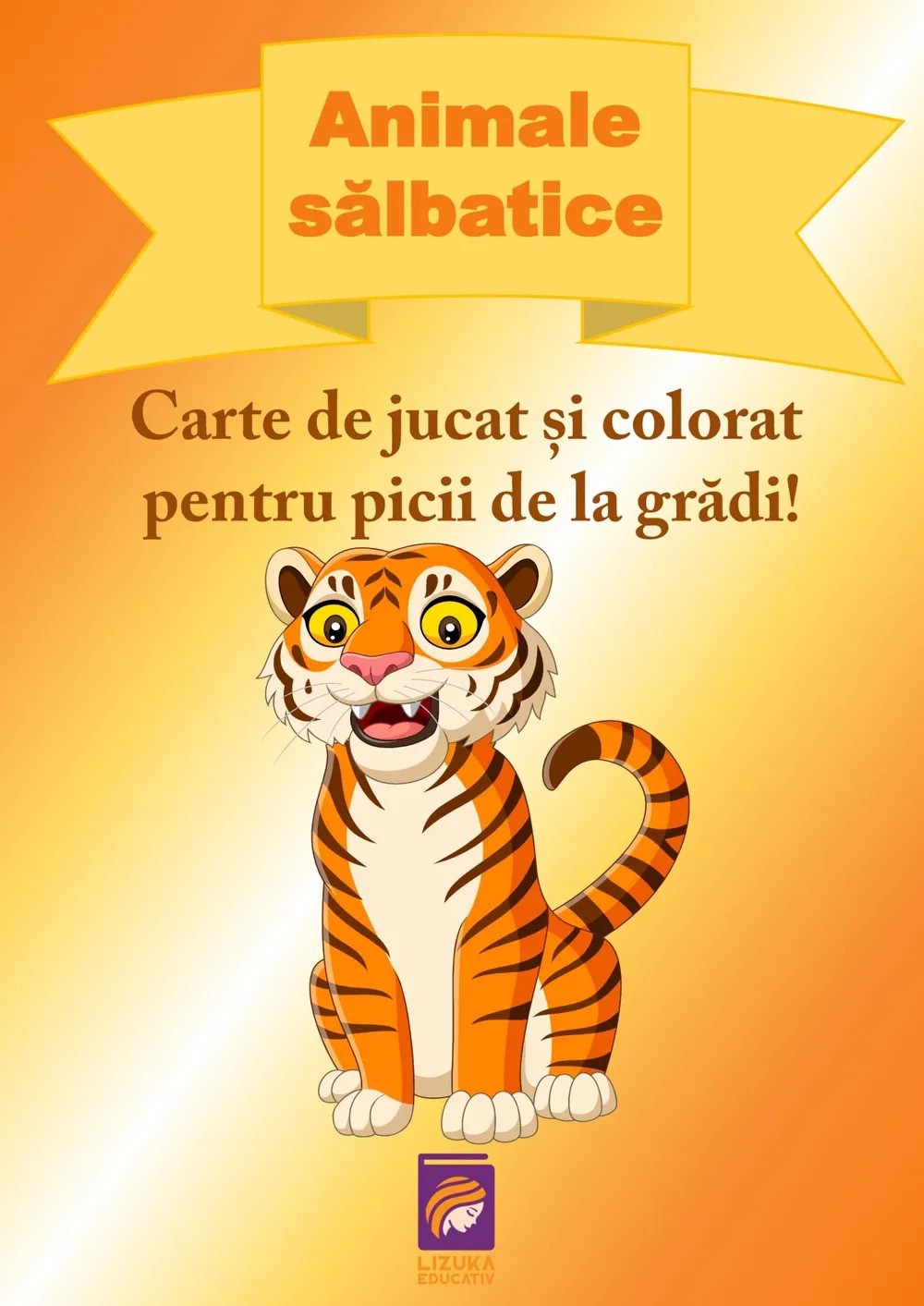 Animale salbatice. Carte de jucat si colorat pentru picii de la gradi!