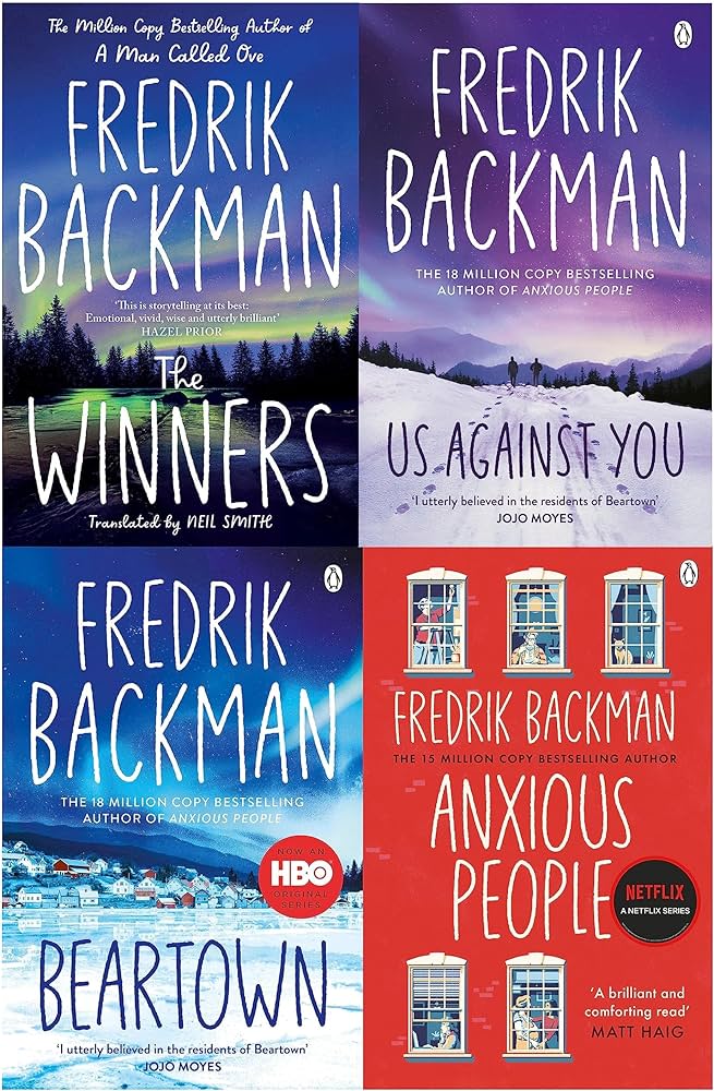 Beartown Trilogy 4 Books Collection Set by Fredrik Backman The WinnerUs Against You Beartown and Anxious People