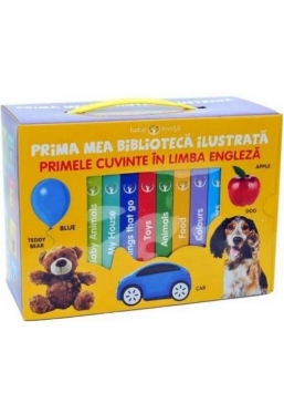 BEBE INVATA. PRIMA MEA BIBLIOTECA ILUSTRATA. PRIMELE CUVINTE IN LIMBA ENGLEZA (cutie 8 carticele)