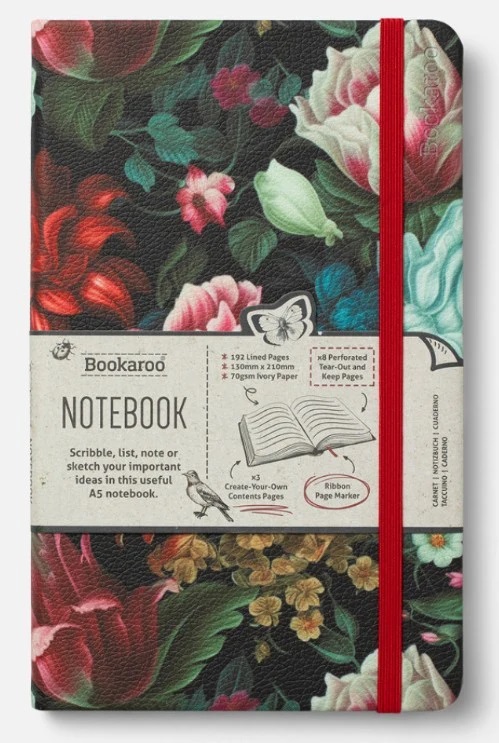 Bookaroo A5 Journal: Dark Floral