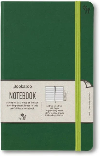 Bookaroo Notebook A5 Journal Forest Green