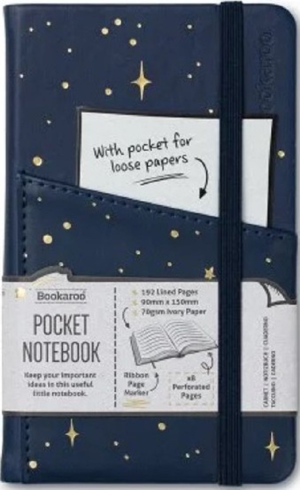 Bookaroo Pocket A6 Notebook Moon & Stars