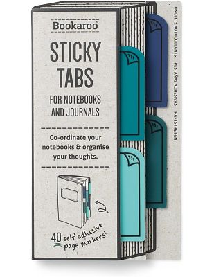 Bookaroo Sticky Tabs Blues