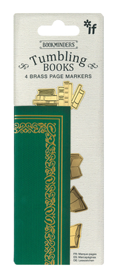 Bookminders Brass Page Markers: Tumbling Books