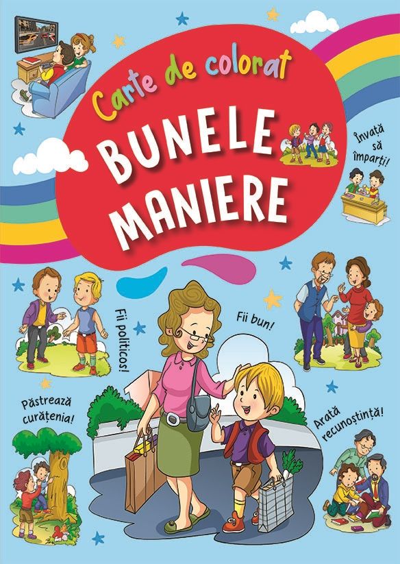 Bunele maniere - Carte de colorat 1 bleu