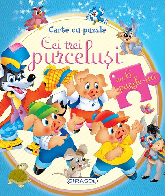 Carte cu puzzle - Cei trei purcelusi