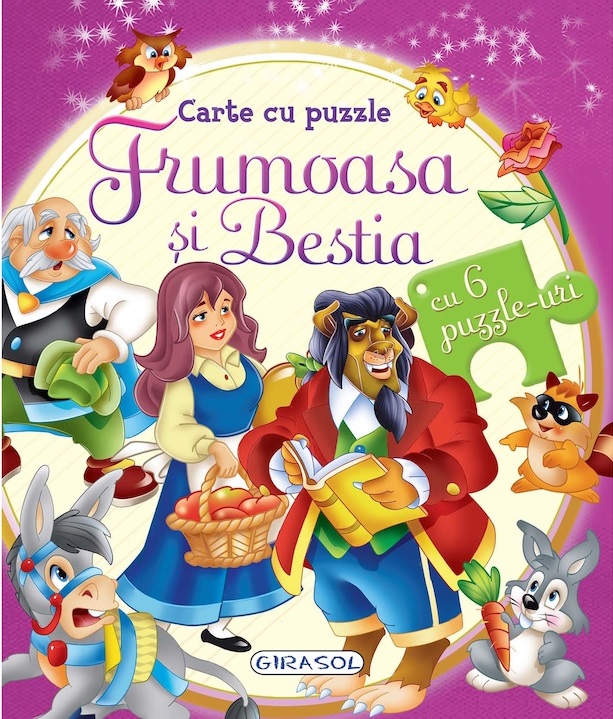 Carte cu puzzle - Frumoasa si Bestia