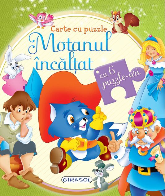 Carte cu puzzle - Motanul incaltat