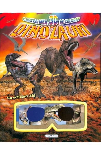 Cartea mea 3D de colorat - Dinozauri