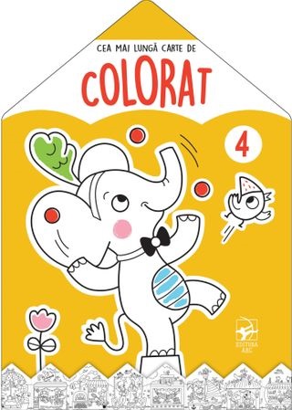 Cea mai lunga carte de colorat.(4) Elefant.