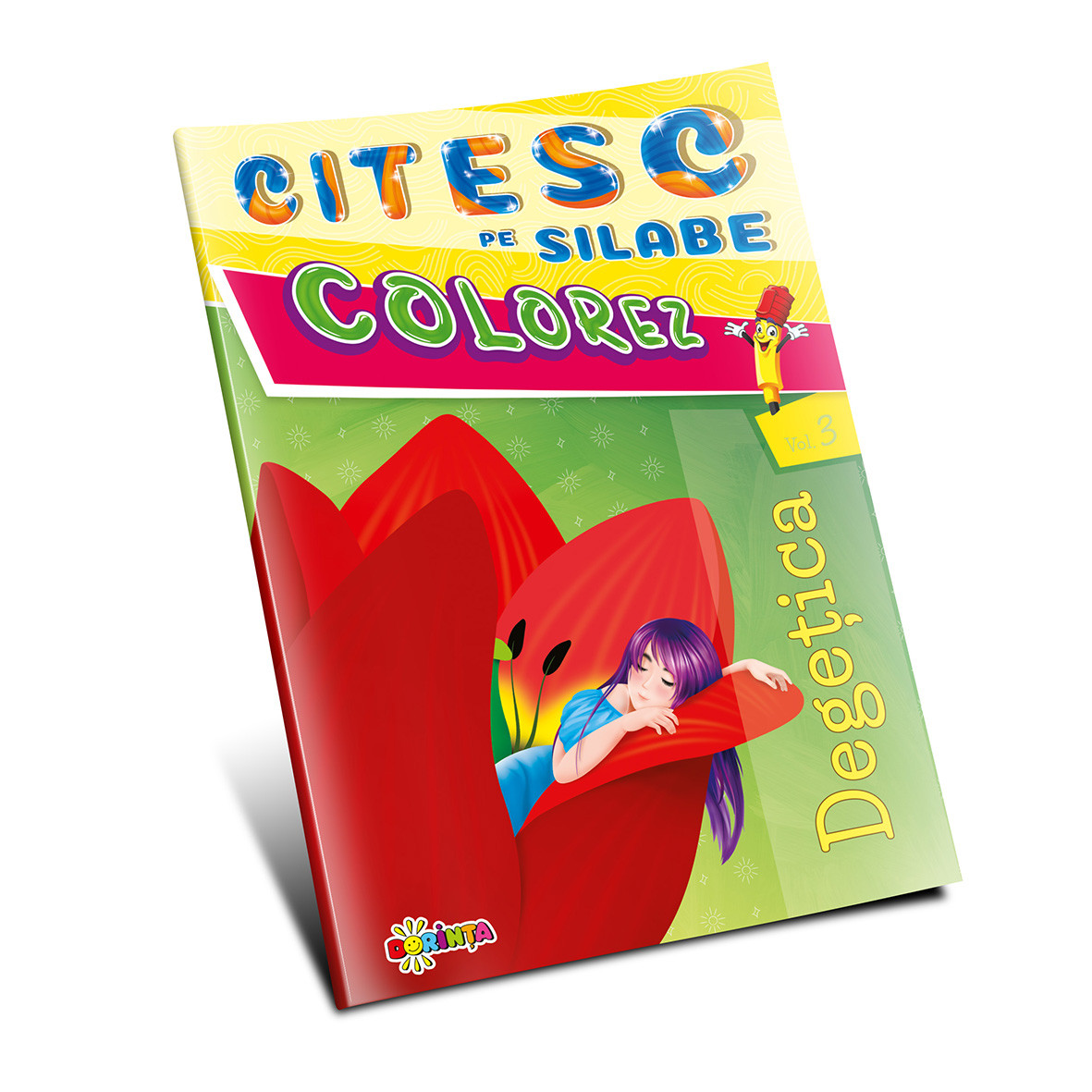 Citesc pe silabe. Colorez. Degetica