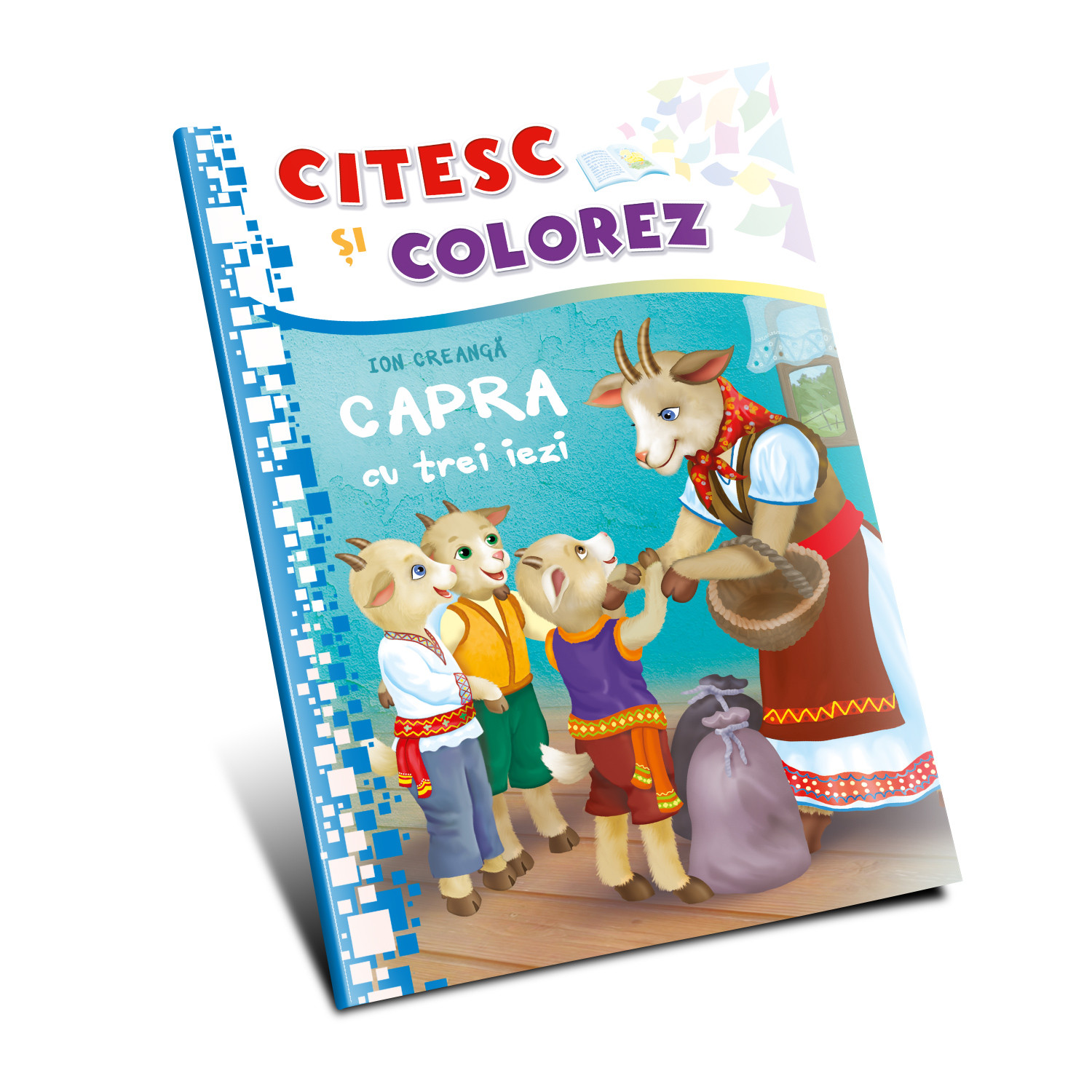 Citesc si colorez. Capra cu trei iezi (nou)