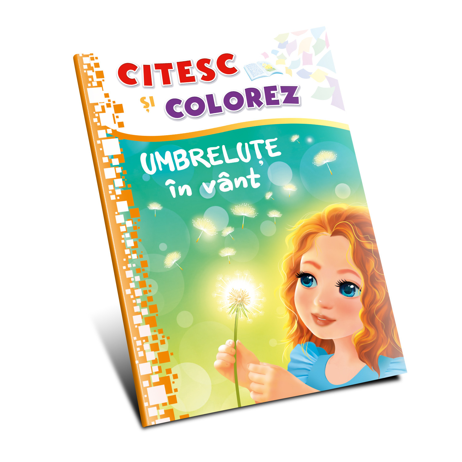 Citesc si colorez. Umbrelute in vant (nou)