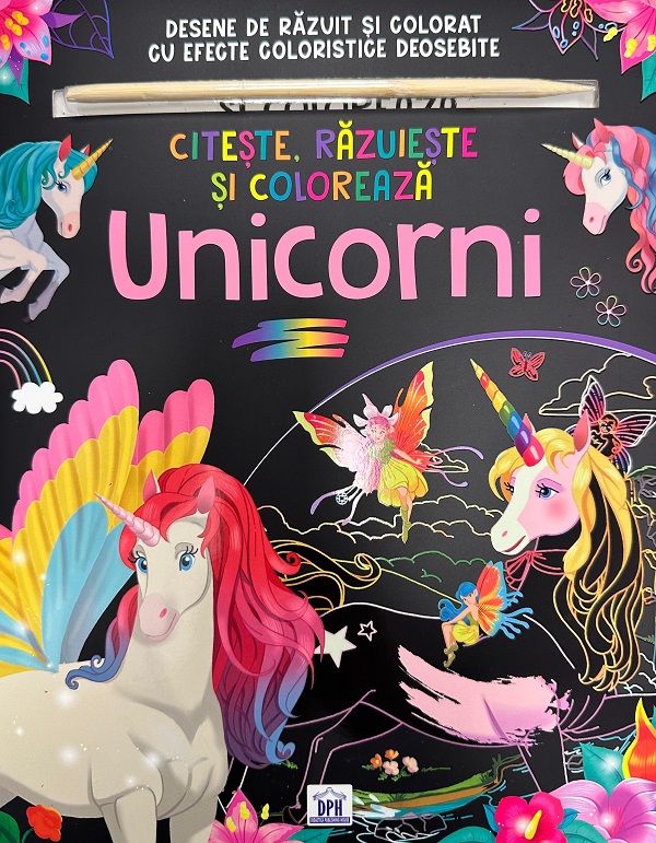 Citeste razuieste si coloreaza. Unicorni