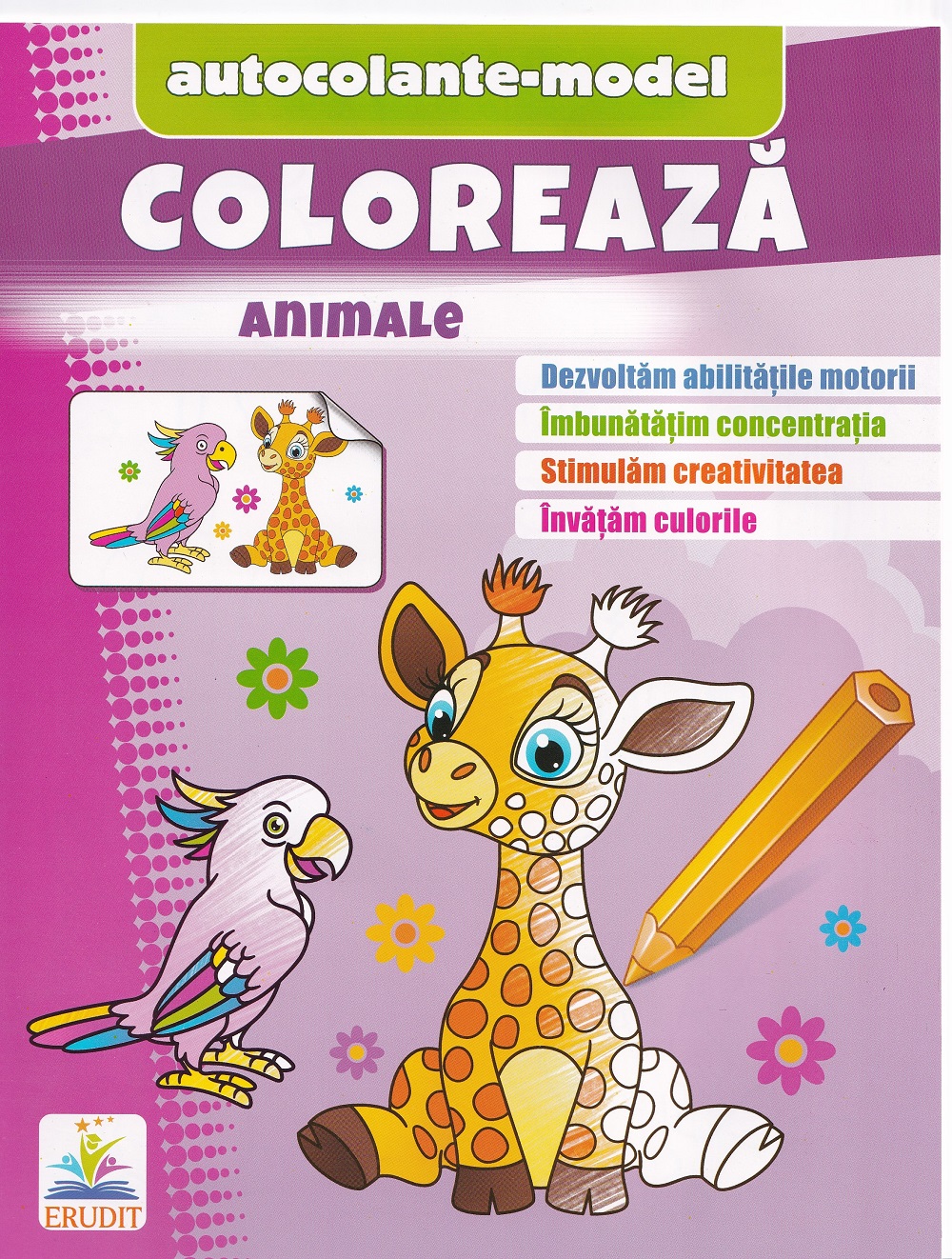 Coloreaza+autocolante Animale