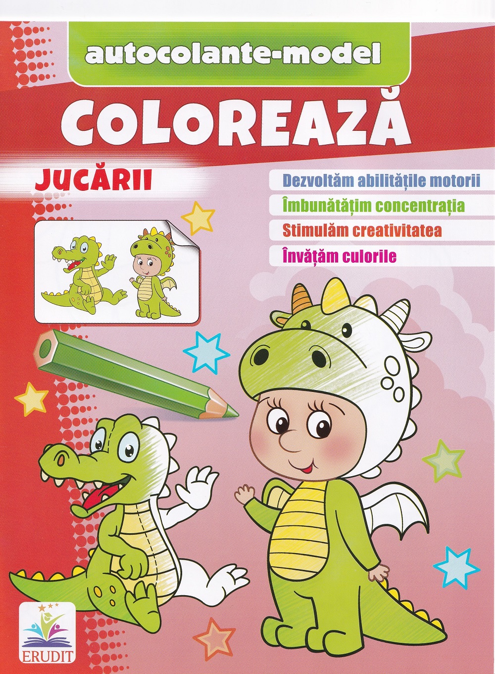 Coloreaza+autocolante Jucarii