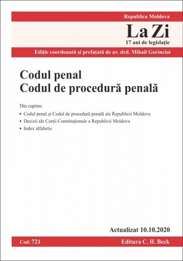 Culegere legeslativa: Codul penal. Codul de procedura penala