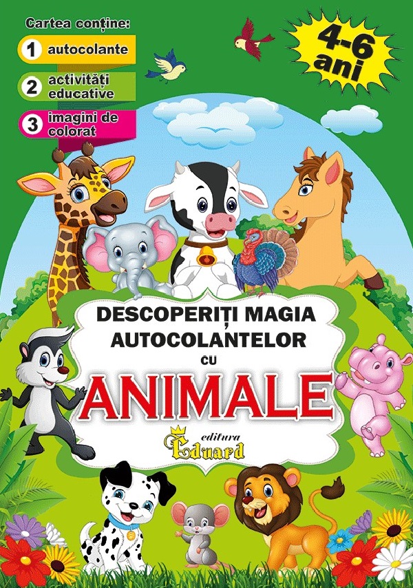 Descoperiti magia autocolantelor cu animale (4-6 ani)