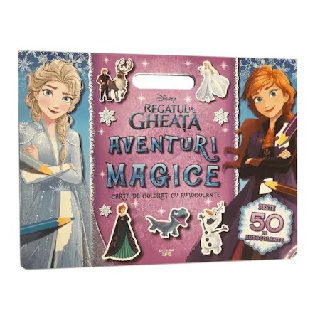 DISNEY. REGATUL DE GHEATA. AVENTURI MAGICE. Carte de desenat cu autocolante. Peste 50 de autocolante