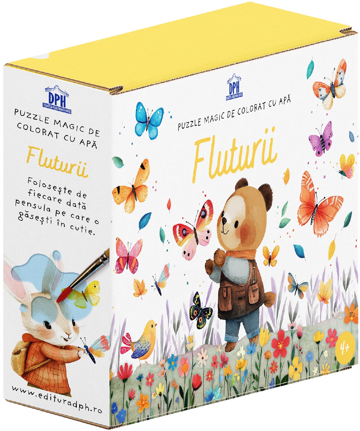 Fluturii - Puzzle magic de colorat cu apa