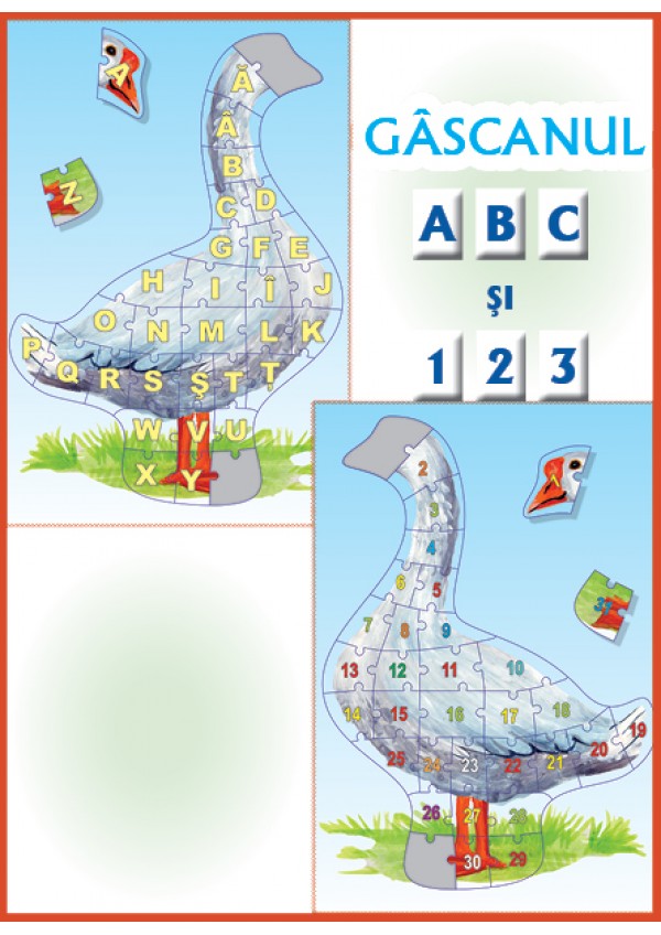 Gascanul A B C si 1 2 3 - joc didactic
