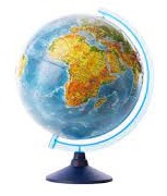 Glob geografic in relief (DUO)