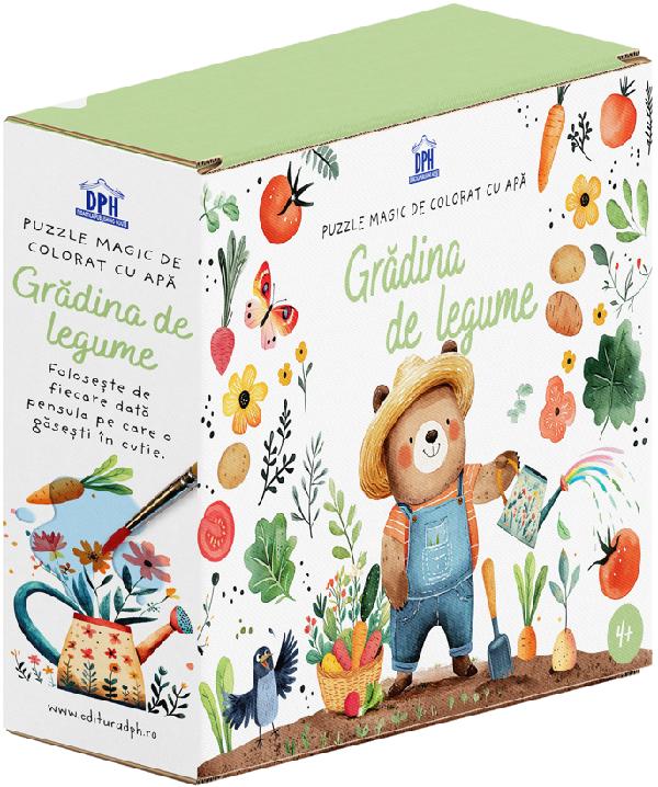Gradina de legume - Puzzle magic de colorat cu apa