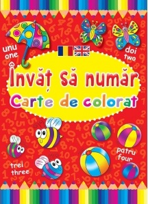 Invat sa numar - carte colorat rom-eng