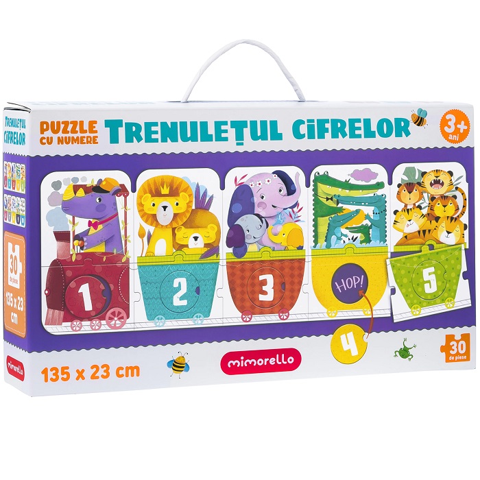 Joc educativ - Puzzle Mimorello - Trenuletul cifrelor