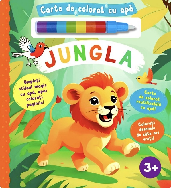 Jungla - Carte De Colorat Cu Apa - Buddy