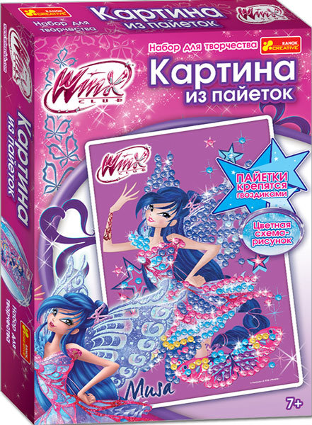 Картинка из пайеток "Муза". Винкс