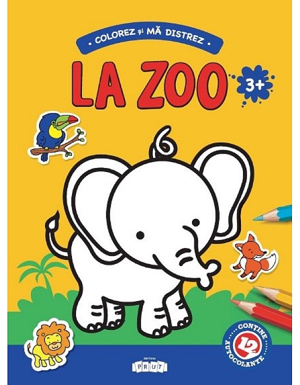 La zoo 3+ contine 12 autocolante