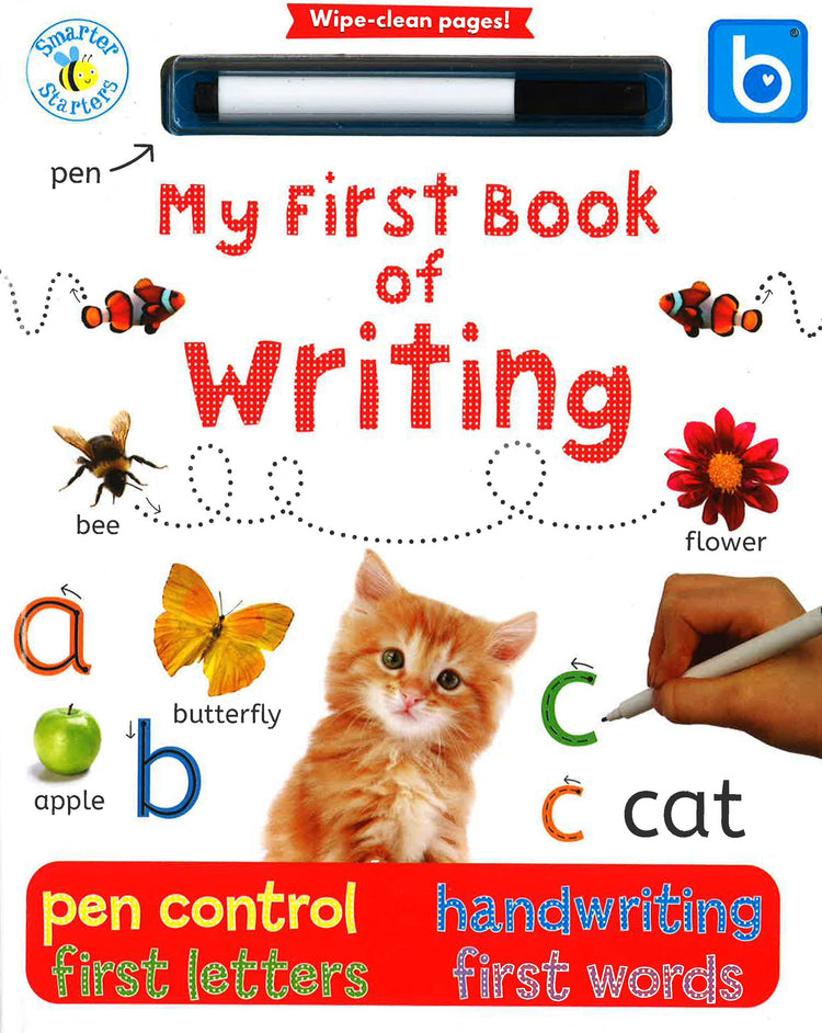 My First Book of Writing Wipe clean book Pen control Handwriting First Letter First Word