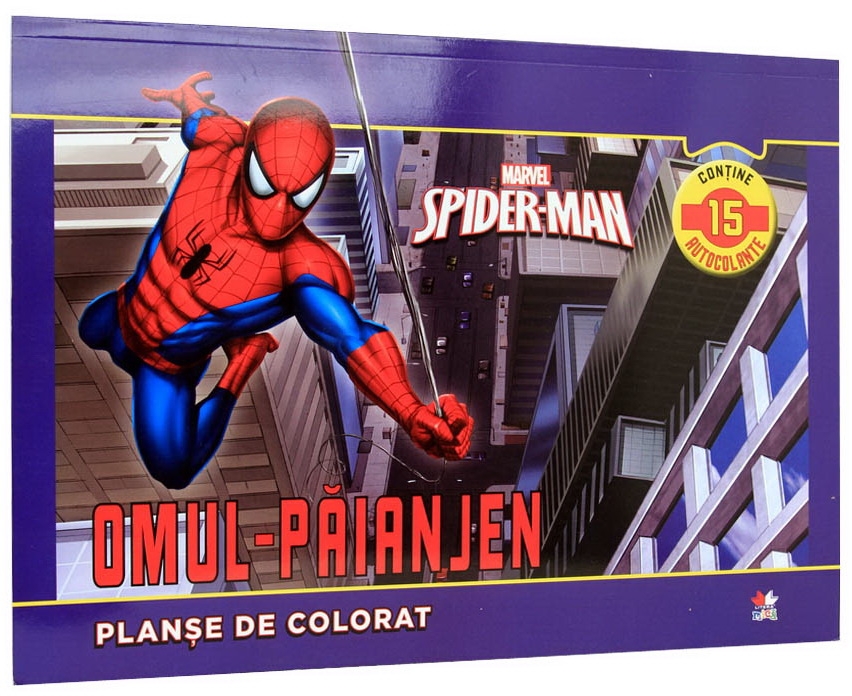 Omul-Paianjen. Planse de colorat+ 15 autocolante