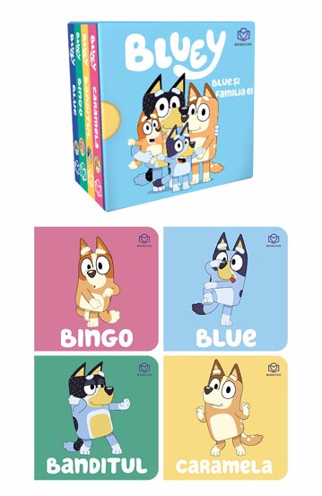 Pachet Bluey. Blue si familia ei
