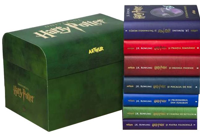 Pachet seria Harry Potter + cufar de colectie