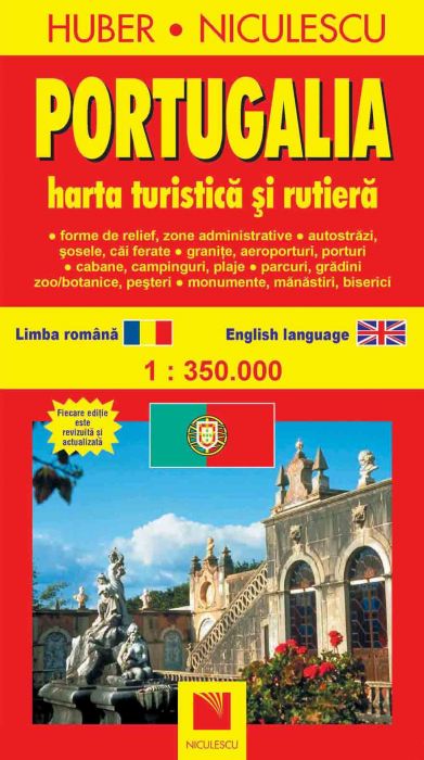 Portugalia. Harta turistica si rutiera