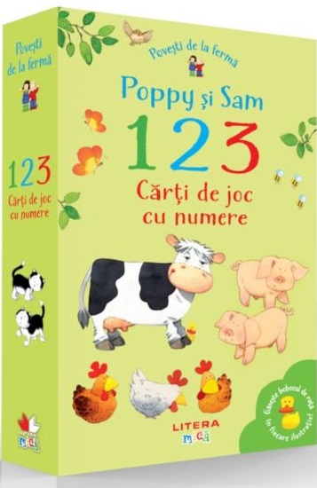 POVESTI DE LA FERMA. POPPY SI SAM. 1 2 3. Carti de joc cu numere